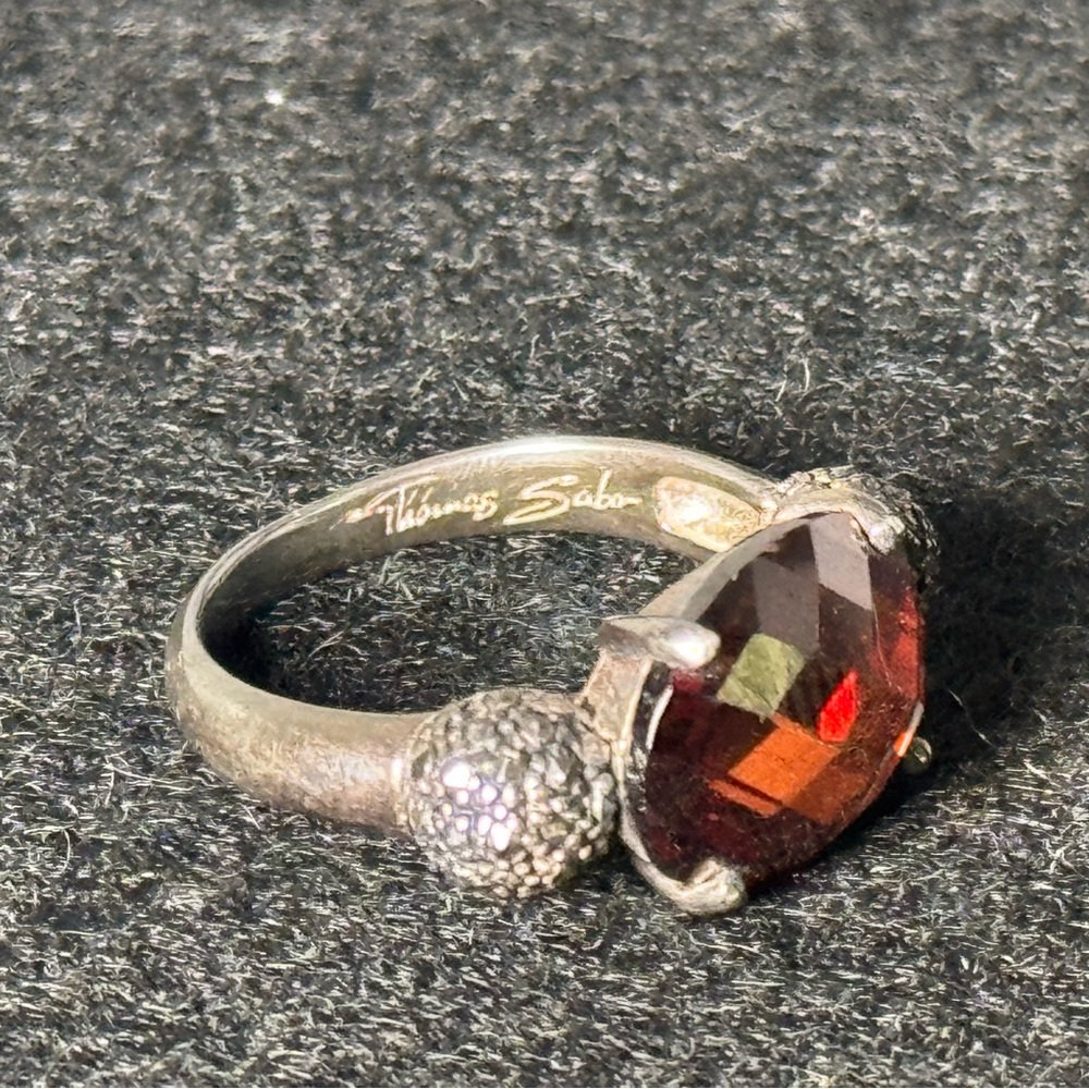 Thomas Sabo Brown and Silver Gemstone Ring - Picture 2 of 8